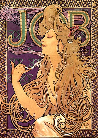 アルフォンス・ミュシャ JOBシガレットペーパー 1896年