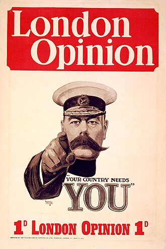 キッチナー卿 YOUR COUNTRY NEEDS YOU 1914年